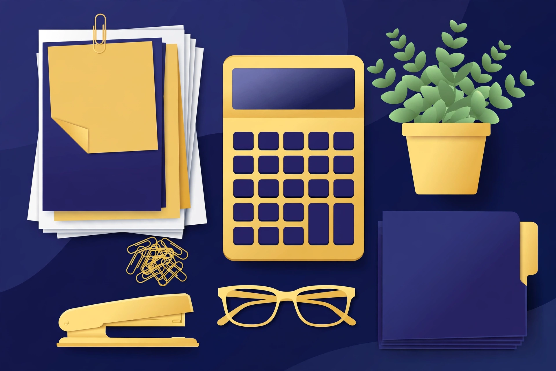 Organized tax documents and calculator representing tax preparation and planning